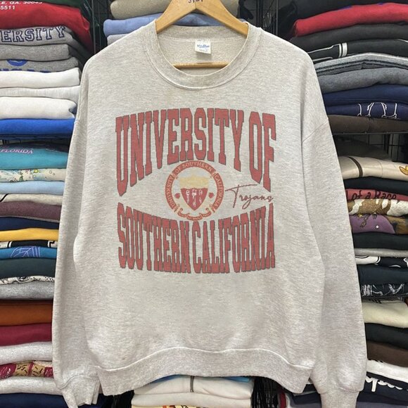 University of Southern California Trojans Sweatshirt, USC Trojans Football Shirt - Picture 1 of 2